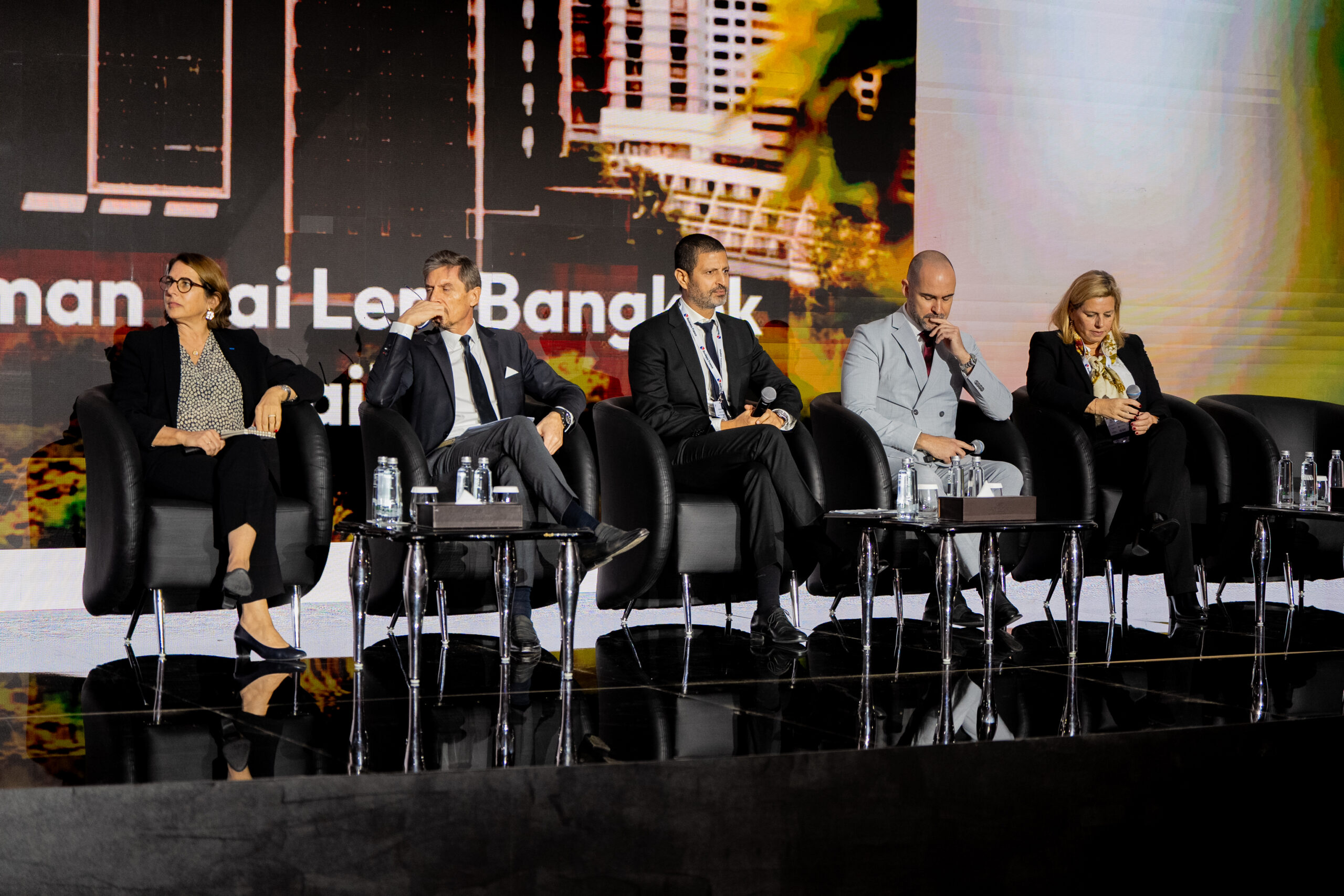 A panel discussion on stage