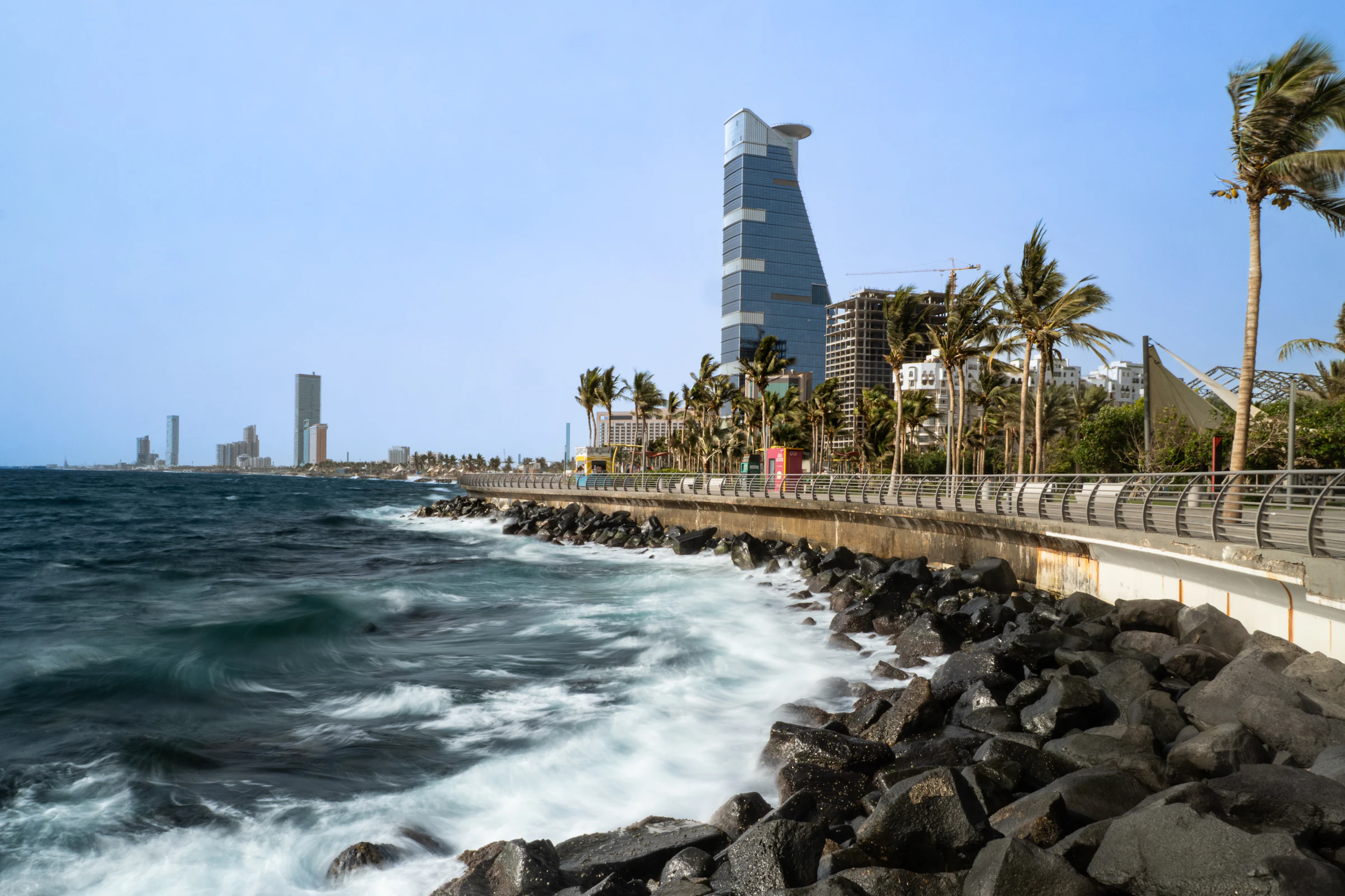 The Jeddah corniche on the Red Sea